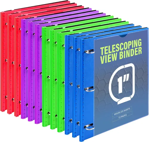 Vista 20 de WOT I Carpeta de 3 Anillos Telescópica (0.75"), Carpeta Flexible Expandible - Diseño Patentado para Fácil Portabilidad, Capacidad para 160 Hojas
