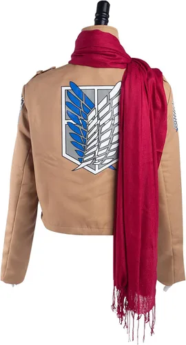 Vista 3 de Conjunto de chaqueta para mujer, disfraz de cosplay y bufanda