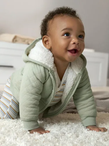 Vista 4 de Simple Joys by Carter's Baby Hooded Sweater Jacket with Sherpa Lining