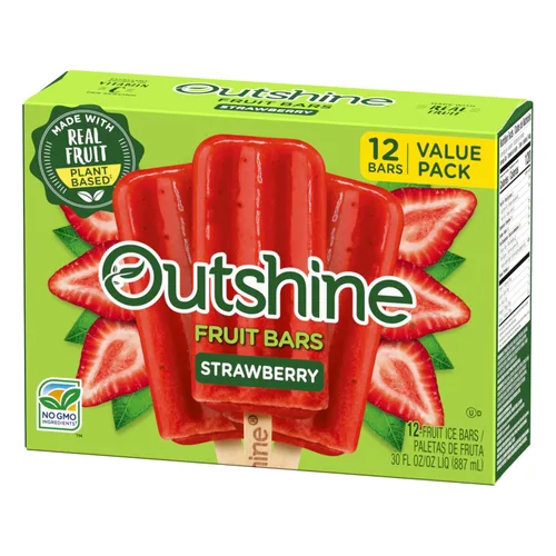 Vista 10 de Outshine, Barras de frutas congeladas de fresa, 12 unidades (congeladas)