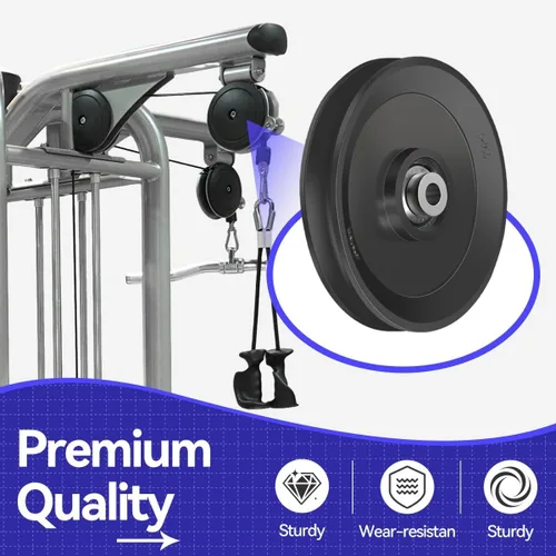 Vista 2 de Rueda de polea de rodamiento de nailon, sistema de poleas de gimnasio para puerta de hombros, material de nailon, sistema de polea de cable, fácil