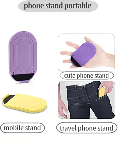 Vista 5 de Prettyia Soporte plegable portátil para teléfono Ángulo ajustable, compatible con iPhone y otros teléfonos móviles y tabletas de 4 pulgadas