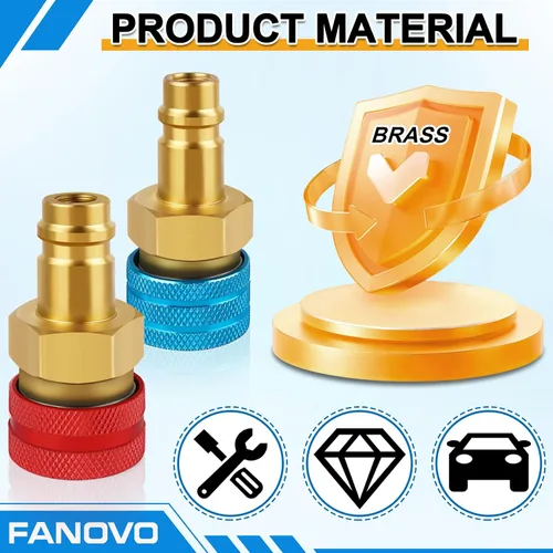 Vista 9 de Kit de adaptador R1234yf a R134a, R1234yf a R134a adaptadores de acoplador rápido de lado alto y bajo, adaptador R134a a R1234yf, kit de acopladores
