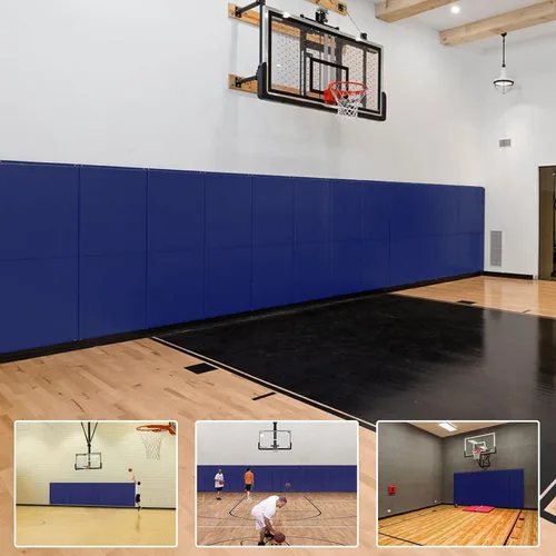 Vista 9 de Almohadilla de pared de espuma de protección de espuma de 2 pulgadas/4 pulgadas de grosor, protectores de cancha de baloncesto para gimnasio