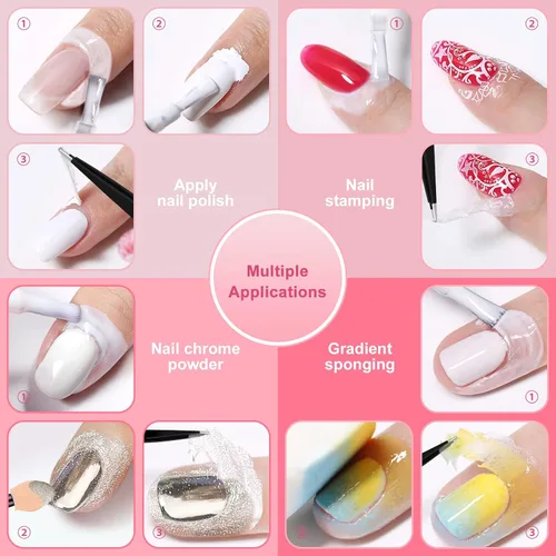 Vista 4 de DRMODE Látex líquido para uñas, cinta de látex para uñas, barrera de esmalte de uñas de secado rápido, protector de cutículas de uñas para estampado