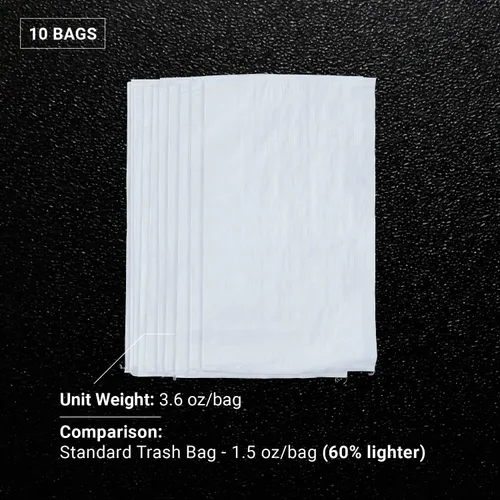 Vista 4 de Sandbaggy Sacos de arena grandes - Tamaño: 25 "x 40" - Bolsas gruesas para contratistas resistentes, bolsas de basura resistentes, bolsa de basura