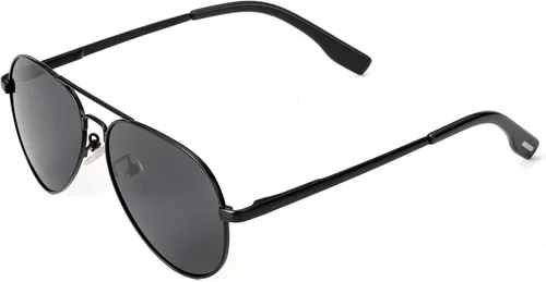 Vista 4 de Lentes de sol polarizados estilo aviador para mujeres y hombres, montura de metal clásica, lentes de sol, 100% protección UV 400, 2.283 in
