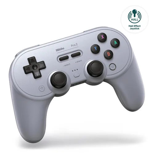 Vista 9 de 8BitDo Pro 2 Bluetooth Controller for Switch/Switch 2, Hall Effect Joysticks, 2 Pro Back Paddle Buttons, Wireless Gaming Controller for Switch, PC