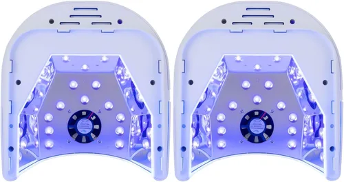 Vista 6 de Lámpara de uñas LED UV, inalámbrica, 72 W, luces UV para uñas de gel con ventilador, secador de uñas recargable (negro)