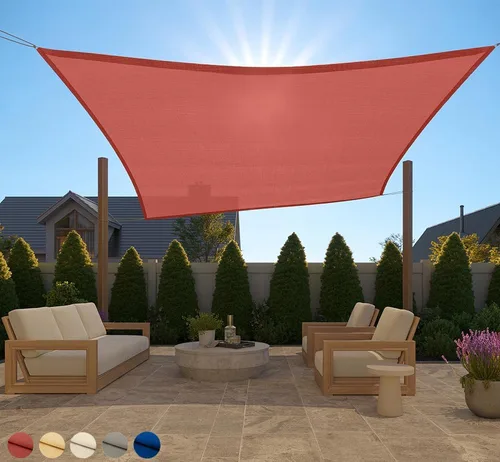 Vista 10 de GORILLA GRIP - Toldo parasol resistente, protección UV, resistente a la decoloración, desgarros y óxido, rectangular, con bordes curvos que bloquean