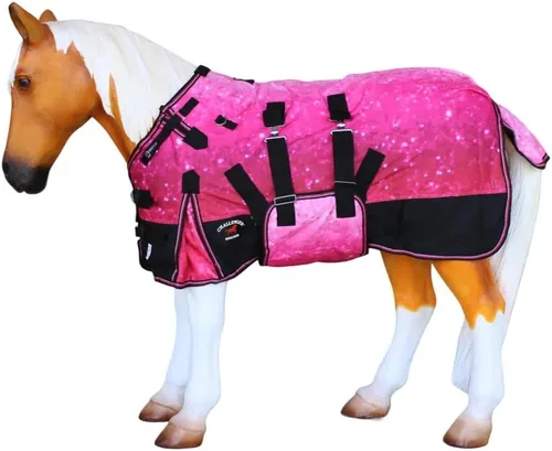 Vista 12 de CHALLENGER 1200D Foal Winter Blanket Miniature Pony Donkey Bellyband Turquoise Rustic