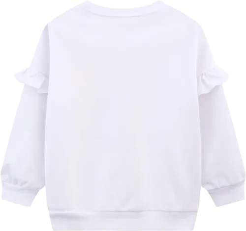 Vista 2 de HILEELANG Sudaderas de algodón para niña, estilo casual, cuello redondo, manga larga, suéter