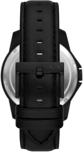 Vista 4 de A X Armani Exchange Reloj de vestir cronógrafo para hombre con correa de acero inoxidable, silicona o cuero
