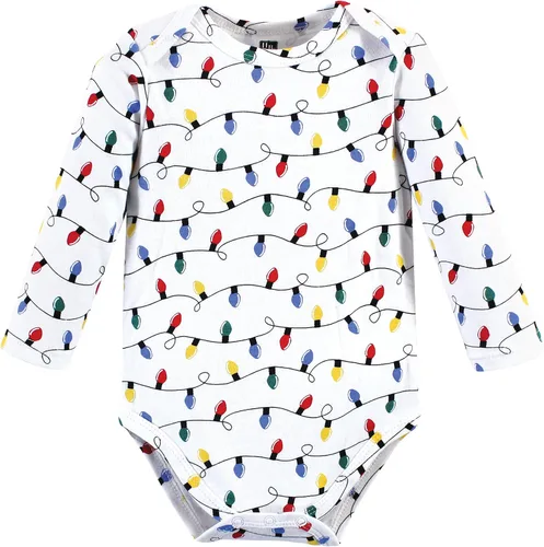 Vista 127 de Hudson Baby Body unisex de algodón de manga larga para bebé, leopardo rosa rojo