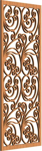 Vista 29 de 9 3/8"W x 24 3/8"H x 1/4"T Marilla Decorativos Paneles de Pared de Madera Calado, Abedul