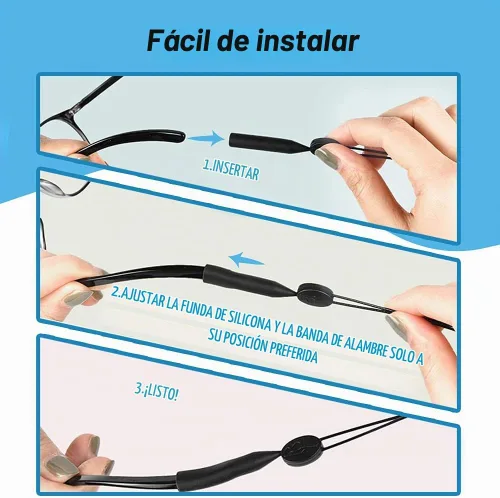 Vista 5 de Paquete de 4 correas ajustables para lentes