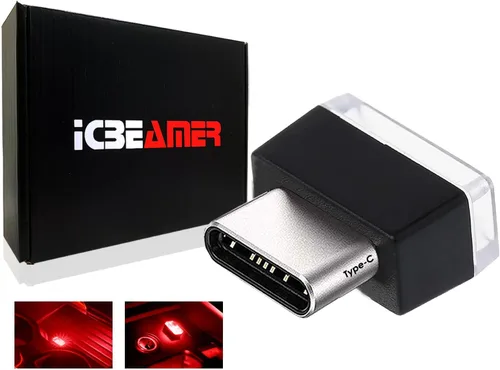 Vista 36 de ICBEAMER Smart USB 1-Paquete (Azul) Luz de Noche LED Automática Plug-in Miniatura para Coche, Van, Pickup, Camión, Interior, Maletero, Iluminación