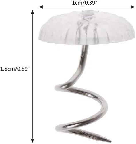 Vista 2 de Accesorios de hardware, 50 piezas para tapicería, tornillo, clavos, sofá, alfileres giratorios, surtido de tachuelas decorativas para muebles