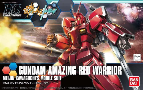 Vista 5 de Bandai Hobby HGBF 1/144 Gundam Amazing Red Warrior Modelo Kit