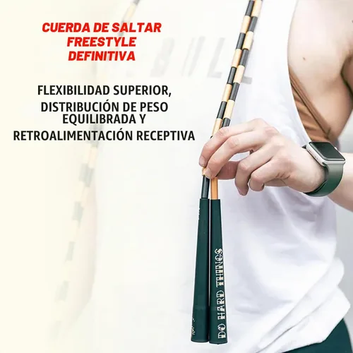 Vista 6 de Elite Jumps Edge Beaded Adjustable Jump Rope, Do Hard Things