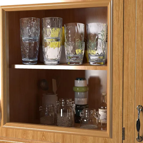 Vista 4 de Top-spring - Vaso de agua de plástico reutilizable de 16 onzas, 4 piezas Transparente-4pcs