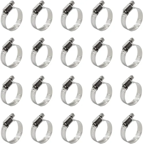 Vista 8 de 20 abrazaderas de cable, abrazaderas ajustables de acero inoxidable 304 para conductos, abrazadera de tubo, abrazadera de conducto de aire
