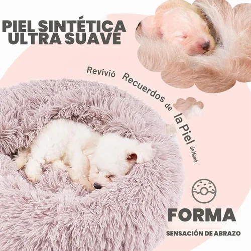 Vista 4 de Himax - Cama para perros pequeños cubierta con manta adjunta, color beige
