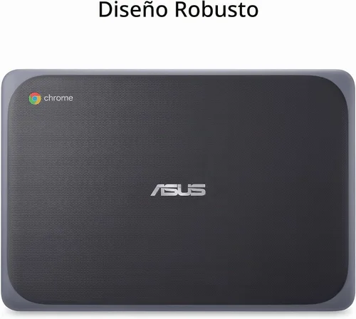 Vista 4 de ASUS Chromebook C203XA portátil resistente y resistente a derrames, 11.6" HD, 180 grados, procesador MediaTek Quad-Core, 4GB RAM, 32GB eMMC