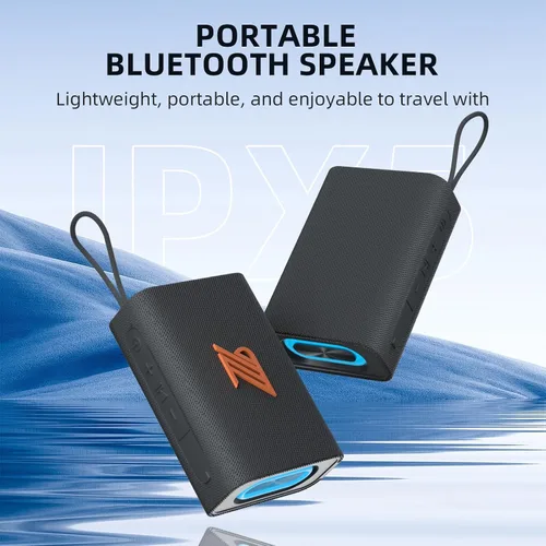 Vista 3 de Altavoz Bluetooth TWS Altavoces Pequeños Sonido Estéreo Claro y Fuerte Reproductores de Medios Portátiles Altavoz Inalámbrico con Luces IPX5