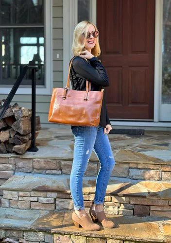 Vista 2 de Bolso de hombro para mujer S-ZONE, de estilo clásico y cuero, versión mejorada.