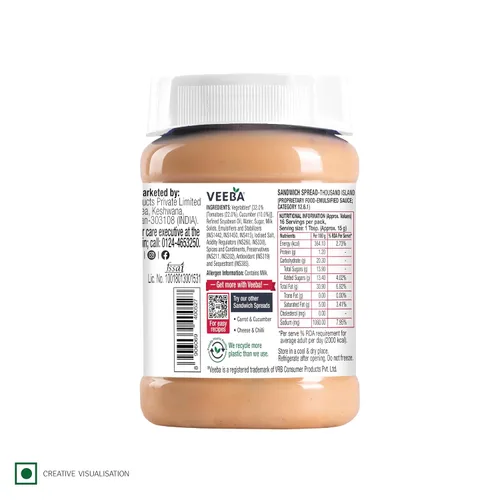 Vista 4 de Veeba Mil Isla Sandwich Spread 8.82 oz