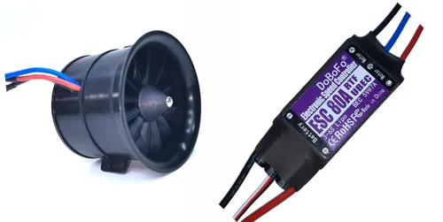 Vista 9 de Motor sin escobillas 4S 3400KV 16.8V para EDF 2.756 in 12 aspas ventilador eléctrico conducido, motor de alta velocidad 57120RPM, Hobby Jet Engine