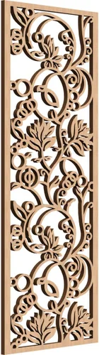 Vista 177 de Caspian Paneles de pared de madera con calado decorativo perforado, 9 3/8 pulgadas de ancho x 24 3/8 pulgadas de alto x 1/4 de alto, cereza