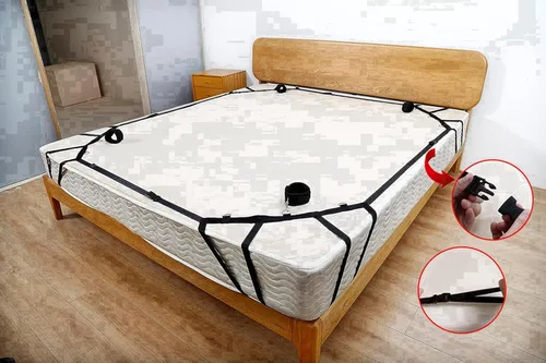 Vista 6 de Restricciones de muñeca y tobillo para fijar a los postes de la cama, juego sexual para correas de cama para adultos, colchón King, cuerda fuerte