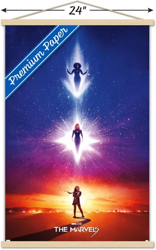Vista 3 de Trends International Marvel The Marvels - Póster de pared de una hoja con marco magnético