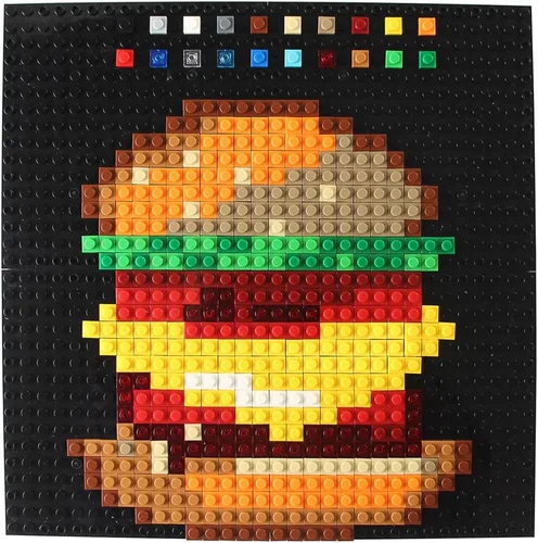 Vista 6 de Basic 1000 Piezas Placa 1x1 Ladrillos Creativos 20 Colores Piezas Conjunto de Bloques de Construcción y Juego Juguete Compatible con 3024 Accesorios