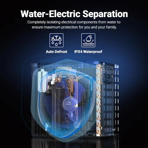 Vista 7 de Bomba de calor para piscina H5 18,000BTU 5,000 galones de alta eficiencia COP4.1 ahorro de energía 45% por encima del control WiFi inteligente 110V