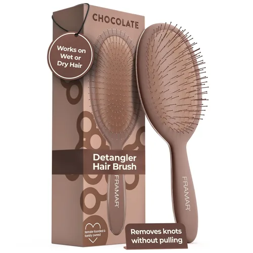 Vista 11 de Framar Cepillo desenredante para cabello rizado – Cepillos para el cabello para mujeres, desenredante húmedo, cepillo para cabello húmedo