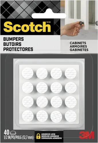 Vista 9 de Scotch Almohadillas adhesivas negras para parachoques, 40 unidades, almohadillas de goma autoadhesivas redondas de 3/8 pulgadas, parachoques de goma