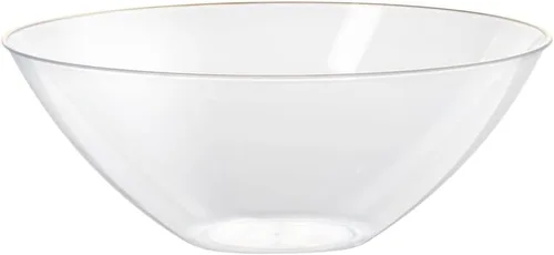 Vista 18 de Restaurantware Moderna - Cuencos de plástico de 6 onzas, 20 cuencos de ensalada desechables duraderos – Cuencos de plástico transparente resistentes