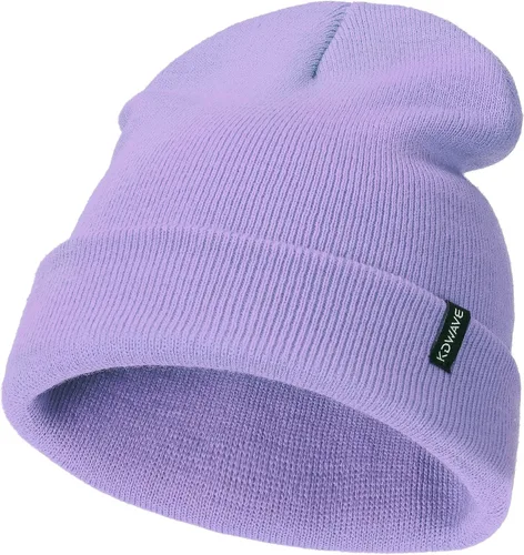 Vista 30 de Gorros de lana para mujeres y hombres, unisex, de punto suave, con puños, diseño de calavera, elástico, color sólido, sombreros de invierno