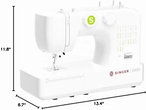 Vista 9 de SINGER Máquina de coser SM024 con kit de accesorios incluido, 24 puntadas, simple e ideal para principiantes