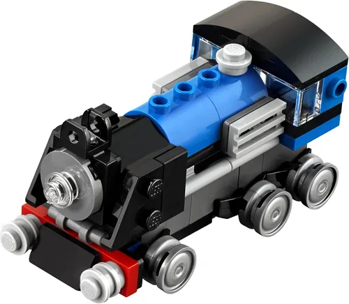 Vista 4 de Tren expreso azul de LEGO Creator 31054 Juego de construcción.