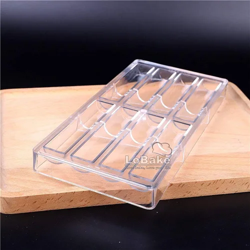 Vista 4 de 8 cavidades palos largos policarbonato PC plástico transparente chocolate molde caramelo cubo de hielo molde sugarcraft hornear moldes DIY panadería