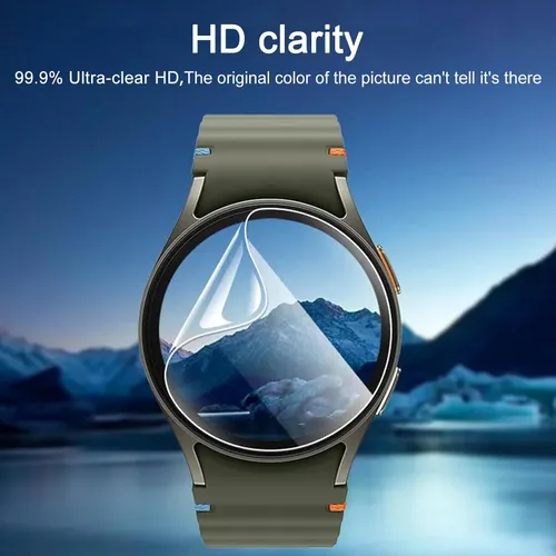 Vista 5 de Paquete de 3 protectores de pantalla para Samsung Galaxy Watch 7 de 1.575 pulgadas (1.575 in), película delgada transparente flexible de cobertura