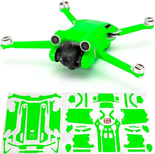Vista 19 de WRAPGRADE Pegatinas de piel compatibles con DJI Mini 3 Pro Unidad principal (verde militar)
