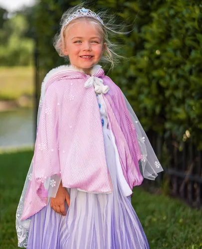 Vista 4 de Capa de princesa con capucha para niñas, capa con capucha para Navidad, Halloween, carnaval, fiesta de cosplay