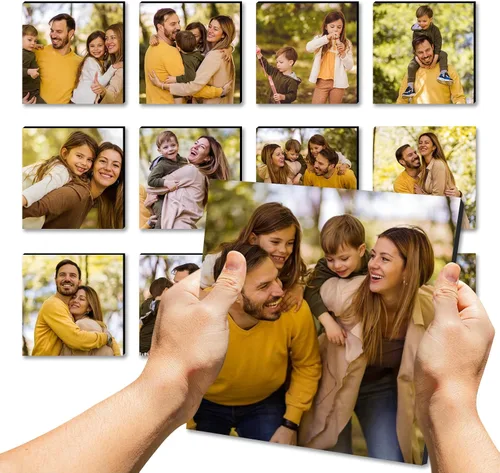 Vista 9 de Azulejos de fotos personalizados, marcos de fotos personalizados para pegar en la pared, marcos de fotos, collage de decoración de pared, imagen