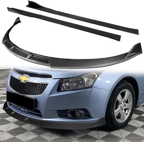 Vista 10 de Q1-TECH, 9 piezas de extensión de labio de parachoques delantero y faldones laterales difusores compatibles con Chevrolet Chevy Cruze 2011 2012 2013