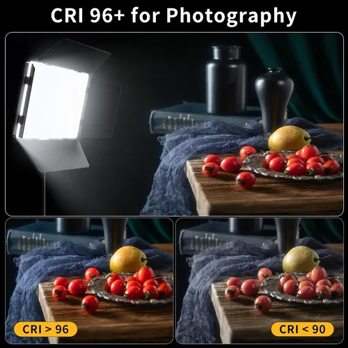 Vista 3 de Pixel Panel de luz de video LED, iluminación para cámara de fotografía, 20 W, bicolor, regulable, 2500-6500 K, luces LED de transmisión de estudio
